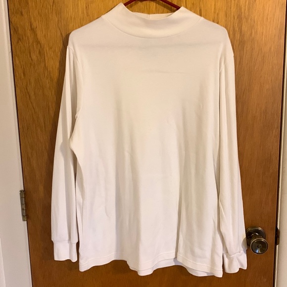 Plain white mock turtleneck by Only Necessities - Picture 1 of 3
